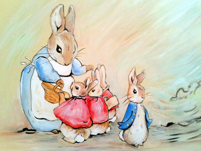 beatrix potter mural
