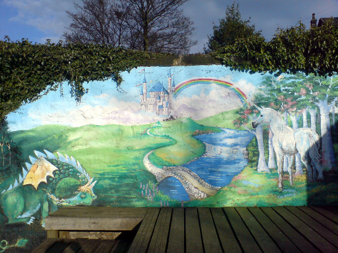 fairy tale mural