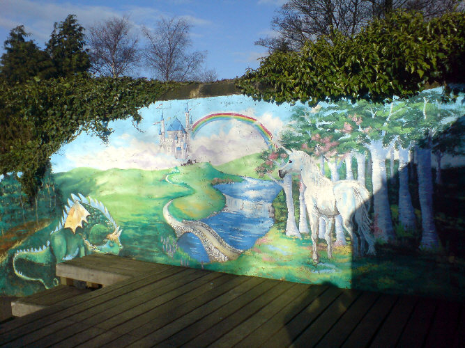 fairy tale mural