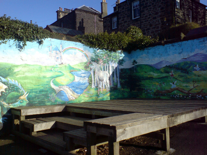 fairy tale mural