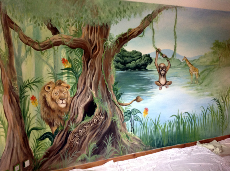 jungle mural