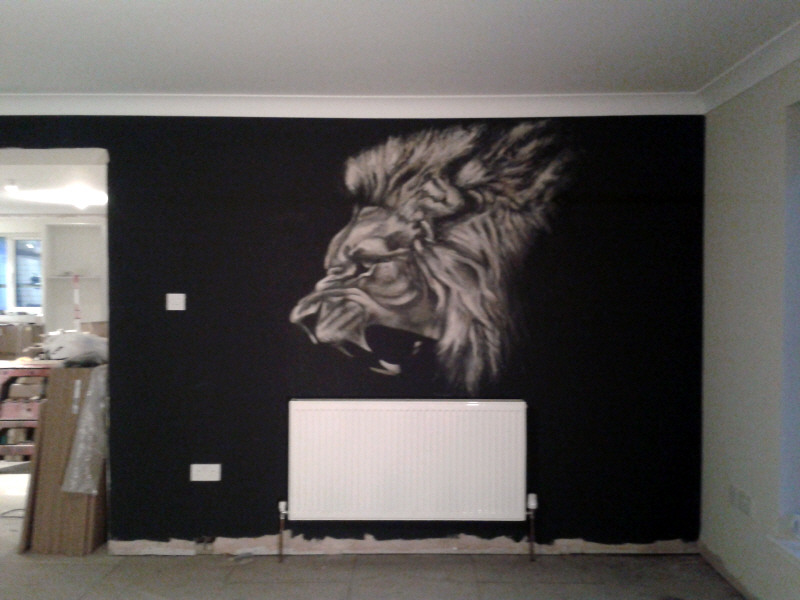 lions mural