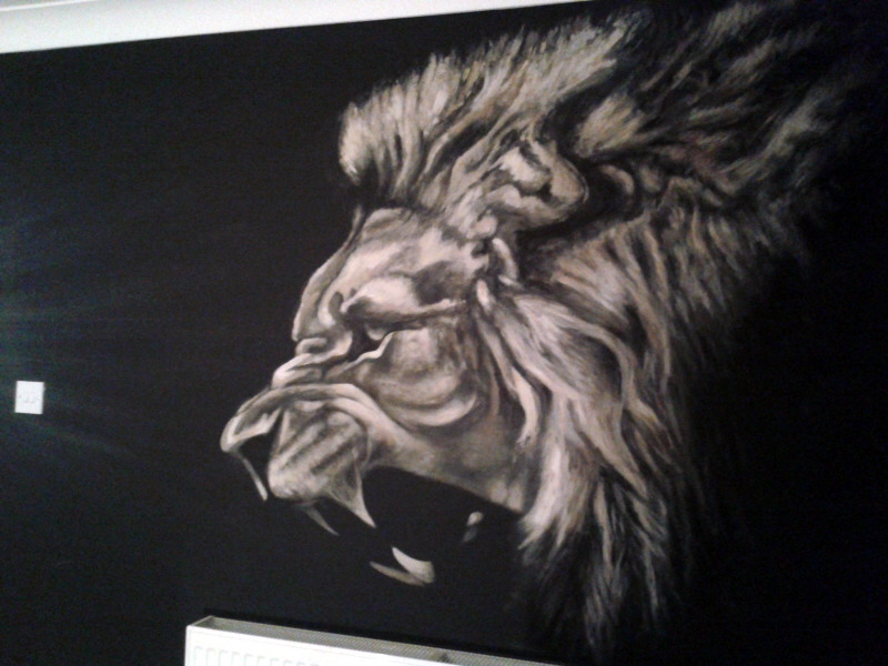 lions mural