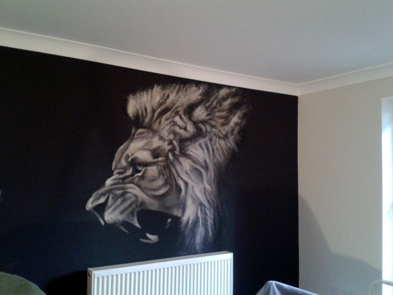 lions mural