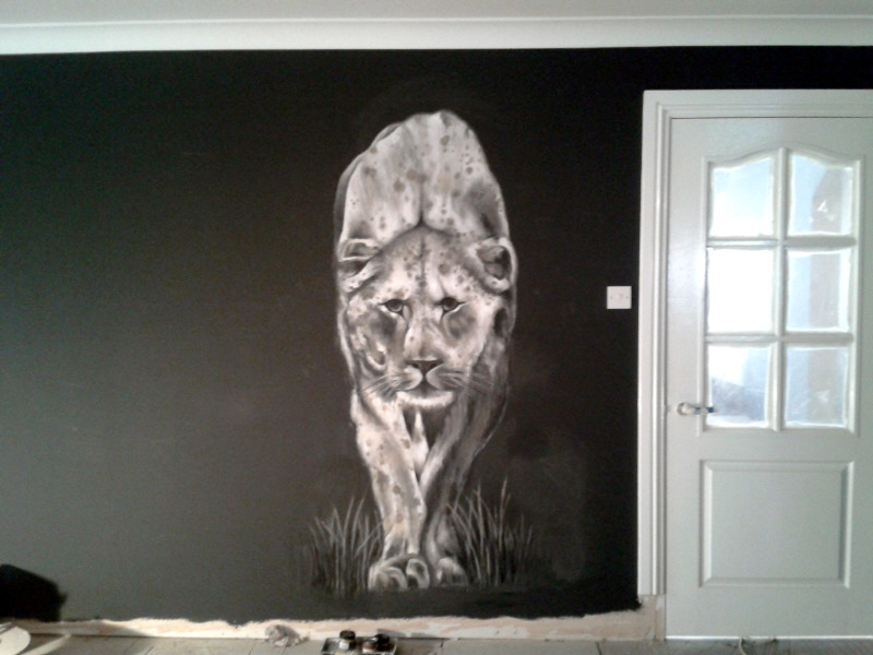 lions mural