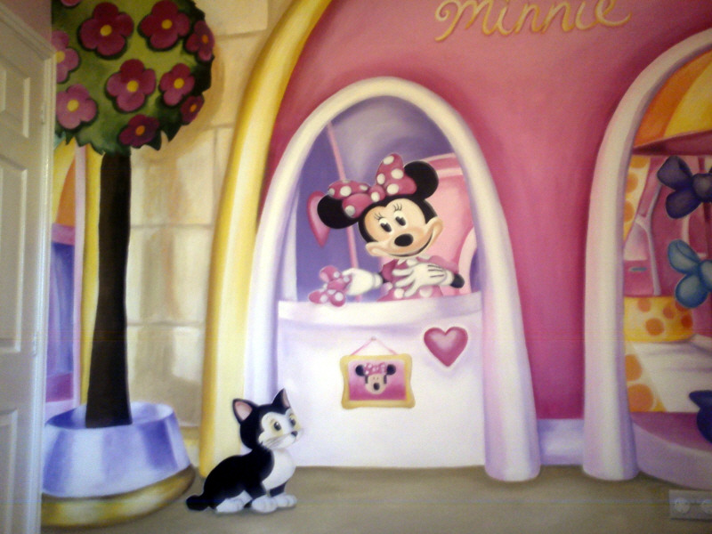 minnie mouse mural