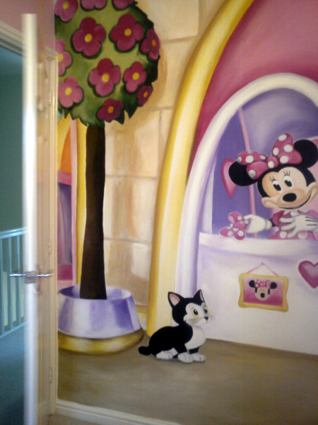 minnie mouse mural