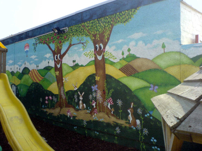 chapter one nursery mural