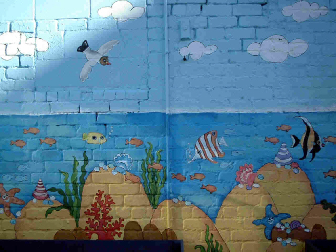 scallywags nursery mural