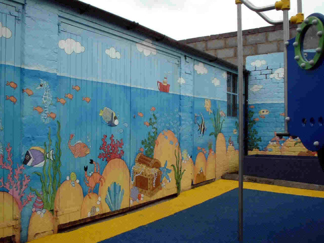 scallywags nursery mural