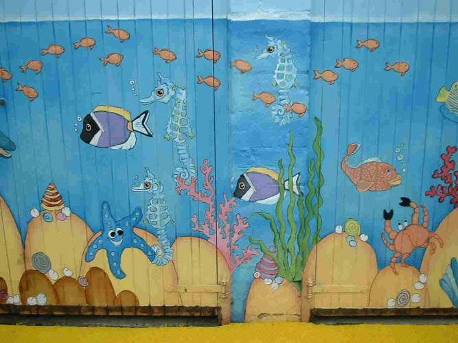 scallywags nursery mural