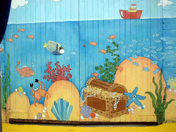 scallywags nursery mural