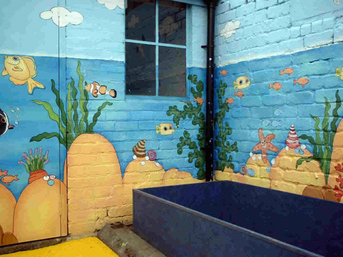 scallywags nursery mural