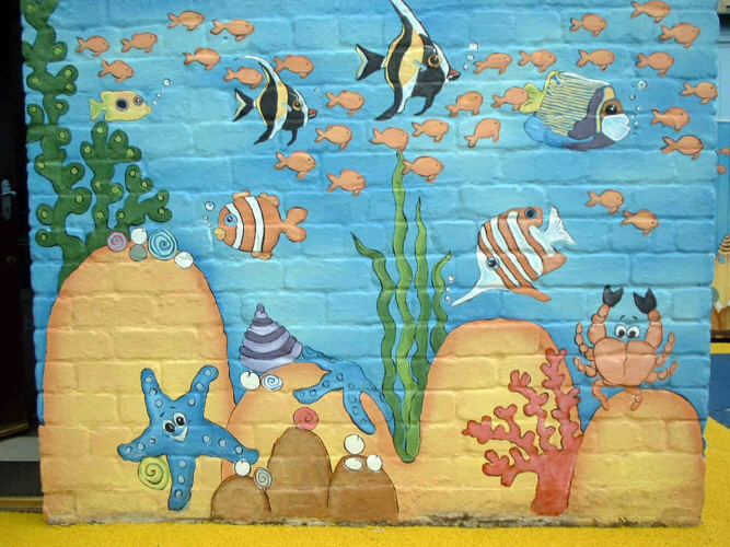 scallywags nursery mural