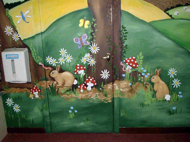 wee gems nursery mural