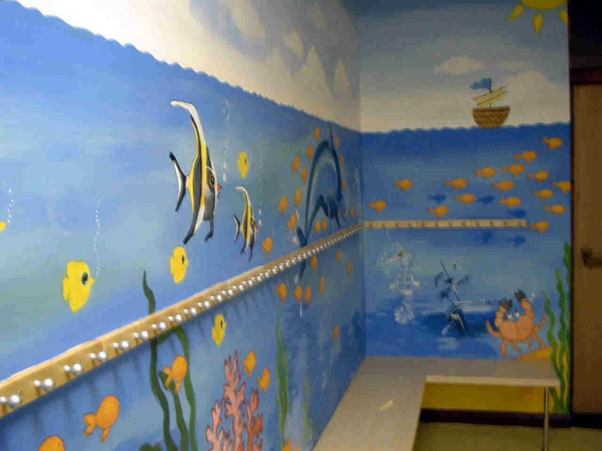 wee gems nursery mural