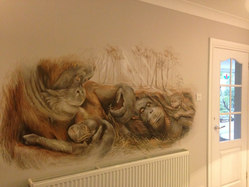 orangutans mural