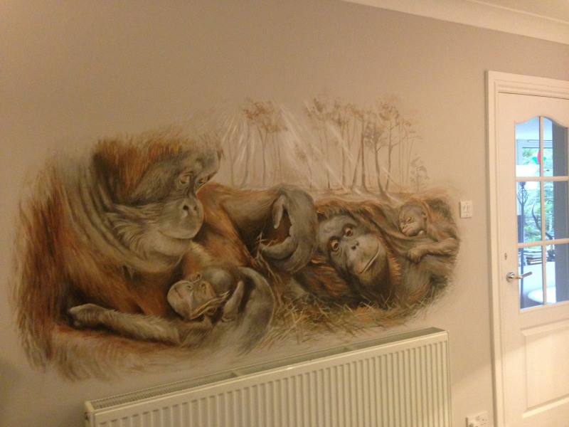 orangutans mural