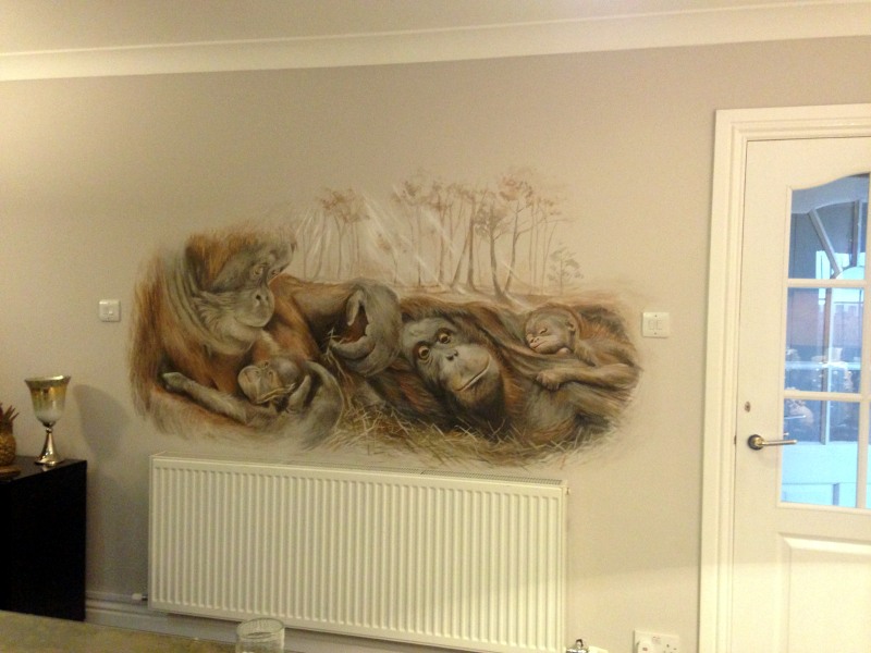 orangutans mural