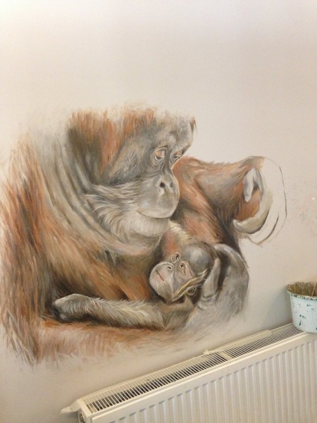 orangutans mural