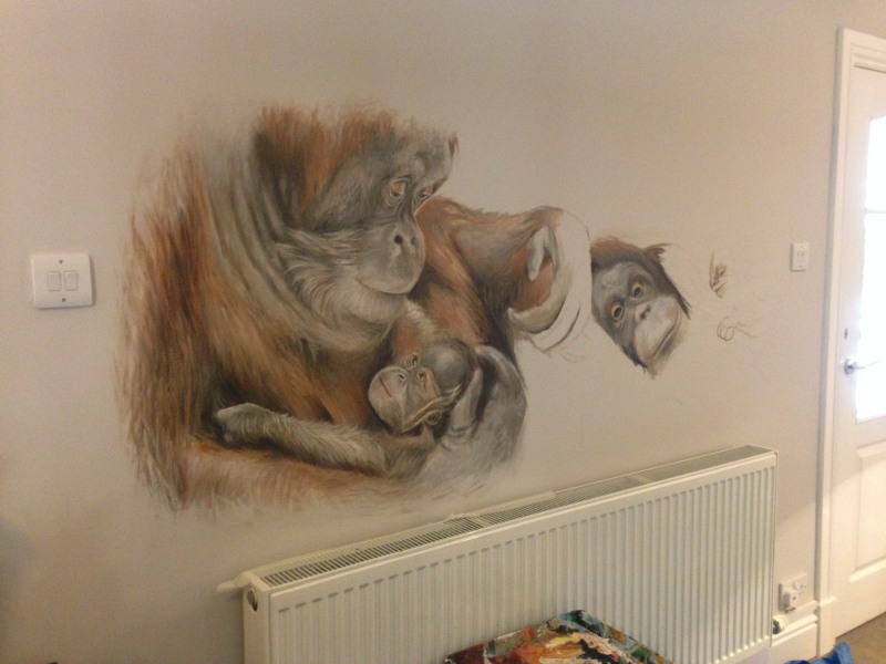 orangutans mural