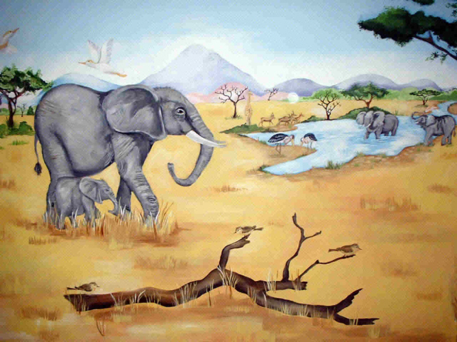 safari mural