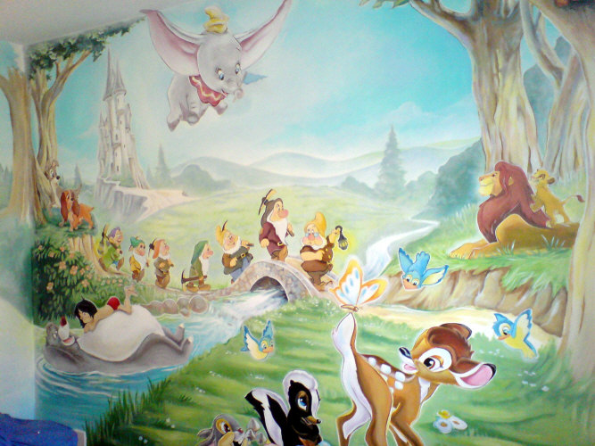 walt disney mural