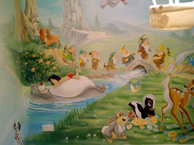 walt disney mural