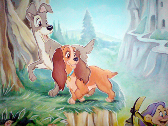 walt disney mural