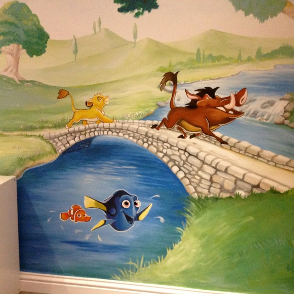 walt disney mural