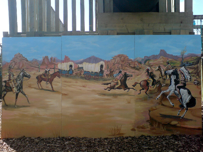 wild west mural