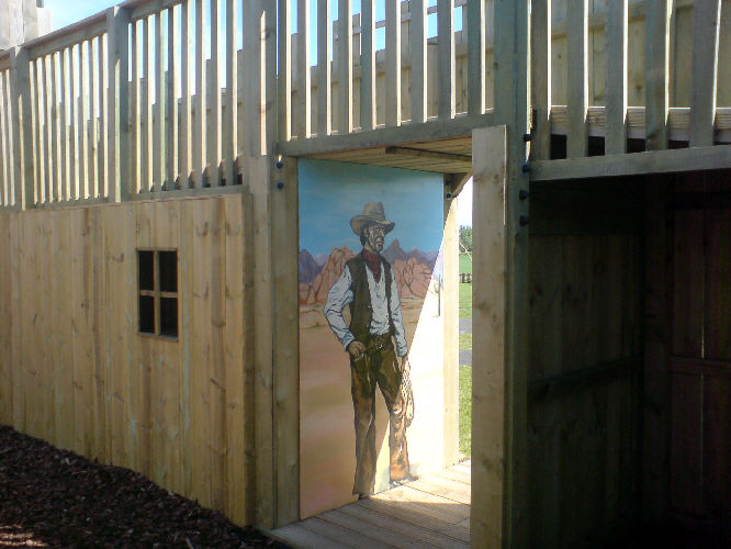 wild west mural