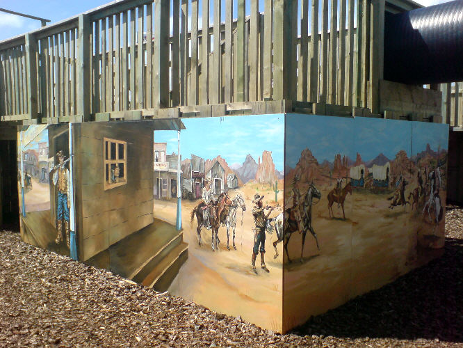 wild west mural