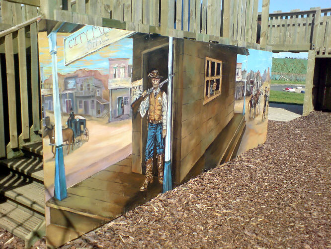 wild west mural
