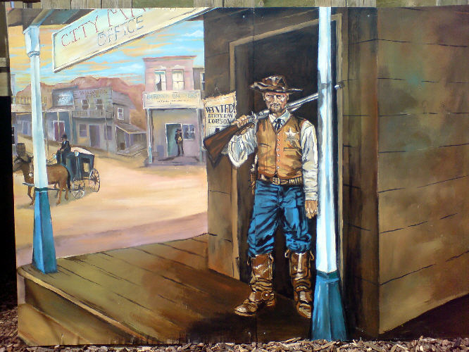 wild west mural