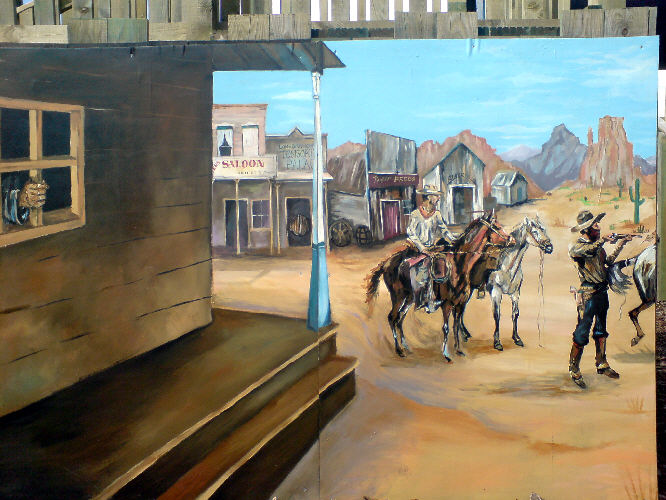 wild west mural