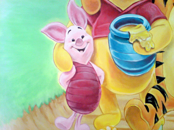winnie the pooh mural