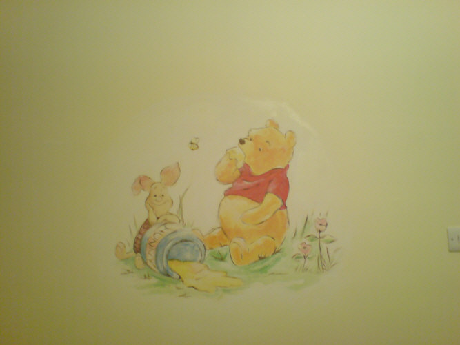 winnie the pooh mural