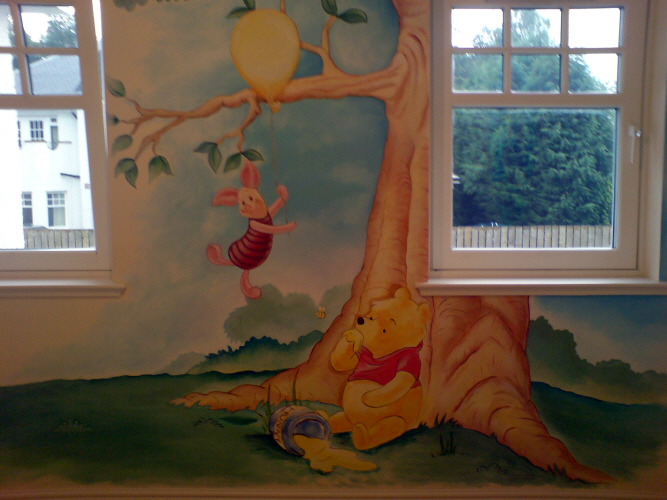 winnie the pooh mural