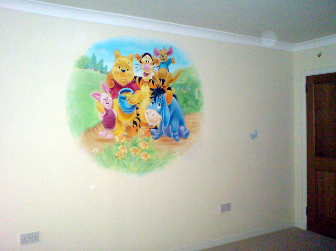winnie the pooh mural