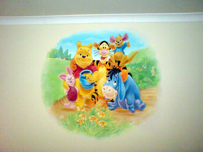 winnie the pooh mural