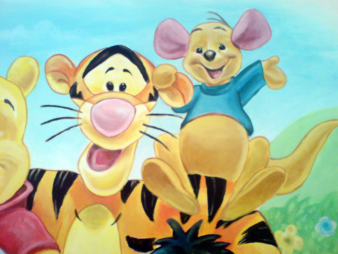 winnie the pooh mural